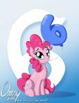 balloon balloon_font balloon_in_mouth cutie_mark feral inflatable mouth_hold number object_in_mouth shaped_balloon solo omny87 friendship_is_magic hasbro my_little_pony pinkie_pie_(mlp) earth_pony equid equine horse mammal pony 2019