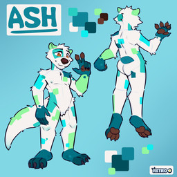 ambiguous_anthro ambiguous_gender anthro paws solo text retro_bait mammal mustelid otter 1:1 absurd_res hi_res model_sheet