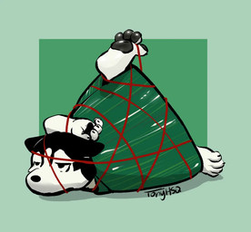 4_toes anthro barefoot bound captured feet hands_behind_back lying male on_front plantigrade restraints rope soles solo tape toe_restraints toes tonyhsq tony_(tonyhsq) canid canine canis domestic_dog husky mammal nordic_sled_dog spitz
