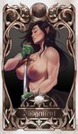 black_body black_hair border breasts card eyes_closed female hair holding_melee_weapon holding_object holding_sword holding_weapon humanoid_pointy_ears judgement_(tarot) major_arcana melee_weapon nipples nude pointy_ears scaled_hands solo sword tarot tarot_card text weapon white_border furlana european_mythology greek_mythology mythology zelmra_tallhoof centaur equid equid_taur humanoid humanoid_taur mammal mammal_taur taur 2025 absurd_res english_text hi_res