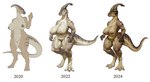 anthro areola belly big_breasts breasts female genitals navel nipples nude pussy standing tail text thick_thighs upai pangaea_(upai) dinosaur hadrosaurid ornithischian ornithopod parasaurolophus prehistoric_species reptile scalie 2020 2022 2024 absurd_res digital_media_(artwork) hi_res