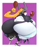 2019 belly big_breasts big_butt black_body black_skin blue_body blue_skin bodily_fluids breasts butt canid canine canis clothing drumstick_(food) duo eating fangs featureless_breasts female feral food hair headgear headwear hi_res holding_food holding_object huge_breasts huge_butt huge_hips huge_thighs humanoid humanoid_pointy_ears imp link_(wolf_form) looking_back male mammal measurements midna morbidly_obese morbidly_obese_female morbidly_obese_humanoid multicolored_body multicolored_skin mysterydad nintendo not_furry_focus obese obese_female obese_humanoid one_eye_obstructed orange_hair overweight overweight_female overweight_humanoid rear_view red_eyes tears teeth the_legend_of_zelda thick_thighs twili twilight_princess weight_gain white_body white_skin wide_hips wolf yellow_sclera