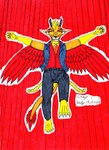 angry anthro art_challenge fire_opal_(gem) jumping male markers perspective perspective_shot solo crajfushiryu85 european_mythology greek_mythology mythology avian dragon hybrid mythological_avian mythological_bird mythological_creature mythological_firebird mythological_scalie phoenix scalie absurd_res hi_res marker_(artwork) traditional_media_(artwork)