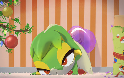 anthro biped brown_eyes dildo dildo_insertion eyelashes green_arms lying on_ground sex_toy sex_toy_insertion solo tail thick_tail wet thatcatlie nintendo pokemon generation_5_pokemon pokemon_(species) snivy hi_res