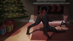 ass_up black_body black_fur black_hair breasts christmas_tree clothed clothing female fur gift hair holidays jack-o'_pose legwear looking_back plant pose slim small_waist solo spread_legs spreading stockings topless tree dotoro_(artist) christmas cat_taur domestic_cat felid felid_taur feline feline_taur felis humanoid humanoid_taur mammal mammal_taur taur 16:9 hi_res widescreen