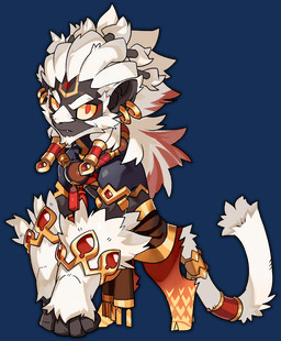 anthro asian_clothing chibi chinese_clothing clothing east_asian_clothing fur male orange_eyes simple_background solo tail teeth transparent_background white_body white_fur unknown_artist asian_mythology chinese_mythology east_asian_mythology guangmang_yaolianqitan mythology zhu_yan ape haplorhine mammal primate alpha_channel official_art
