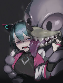 anthro big_fingers big_hands black_background black_clothing black_shirt black_topwear blue_eyes blue_hair bodily_fluids breasts clothed clothed_female clothed_human clothing crying drooling duo electronics female female_human female_on_anthro fingerless_gloves glistening glistening_body glistening_eyes glistening_tongue gloves grey_body hair hair_between_eyes handwear harassment headphones human_on_anthro imminent_rape imminent_sex interspecies jacket larger_anthro larger_male male male/female male_anthro male_on_human nightmare_fuel open_clothing open_jacket open_mouth open_smile open_topwear saliva saliva_on_tongue saliva_string scared sharp_teeth shirt simple_background size_difference smaller_female smaller_human smile snot steamy_breath teal_hair tears teeth tongue tongue_out topwear white_clothing white_jacket white_topwear imperator-shiro sega sonic_racing:_crossworlds sonic_the_hedgehog_(series) vocaloid yamaha_corporation 2017_x hatsune_miku sonic.exe sonic_the_hedgehog eulipotyphlan hedgehog human mammal monster absurd_res crossover digital_drawing_(artwork) digital_media_(artwork) hi_res
