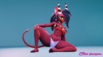 16:9 3d_(artwork) anthro big_breasts bikini bikini_top blender_(software) bra breasts clothing digital_media_(artwork) female helluva_boss herm hi_res horn imp intersex looking_at_viewer not_furry pose presenting sallie_may_(helluva_boss) sallie_may_(valorlynz) smile solo spread_legs spreading swimwear thick_thighs toni_scampers trans_(lore) trans_woman_(lore) underwear wallpaper widescreen yellow_eyes