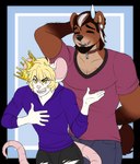 anthro argument clothed clothing crown duo headgear highlights_(coloring) male male/male yelling hyperiontrash fin_la_fleur rayce bear mammal mouse murid murine rodent alpha_channel hi_res