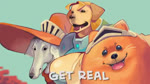 anthro big_breasts blonde_hair breasts cleavage clothed clothing female fur group hair humor orange_body orange_fur orange_hair realistic tan_body tan_fur trio white_body white_fur zephyrgales dog_knight_rpg jeane_(ceehaz) maci_(ceehaz) orinette_(ceehaz) bird_dog borzoi canid canine canis domestic_dog golden_retriever hunting_dog mammal pomeranian retriever sighthound spitz 2022 animated no_sound short_playtime webm