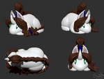 buns chibi equis_universe feral hair hair_bun horn multiple_angles smile solo tail sunny_way shasehra_gaelehrion ki'rinaes 3d_(artwork) digital_media_(artwork) zbrush_(artwork)