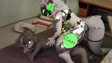 anal anal_penetration animal_genitalia animal_penis anthro armor balls biped body_hair breastplate butt c.a.m. canine_genitalia canine_penis chest_fur chest_hair chest_tuft chrome chrome_body claws cybernetics digitigrade duo erection fingers fluffy fluffy_ears fluffy_hair fluffy_neck_fur fluffy_tail fur genital_slit genitals glistening glowing glowing_body glowing_eyes green_body green_eyes grey_body grey_fur grey_hair hair knot knotted_penis machine male male/male male_penetrated male_penetrating male_penetrating_male metal metallic_body military neck_tuft nude penetration penile penile_penetration penis protogen_armor protogen_face protogen_visor protogenized red_penis screen screen_face sex simple_background smile soldier special_forces tail tail_tuft tuft warrior nuclear54 mythology nuclear54_(character) yuri_chacal canid canine canis dragon jackal mammal mythological_creature mythological_scalie protogen scalie 16:9 2025 3d_(artwork) 3d_animation animated blender_(artwork) digital_media_(artwork) hi_res high_framerate no_sound short_playtime webm widescreen