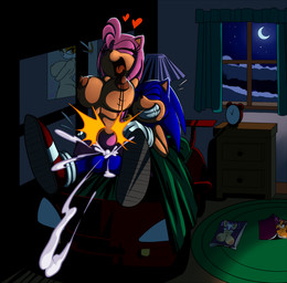 alarm_clock anthro areola balls bed bedding big_breasts black_nose blanket blue_body blue_fur bodily_fluids bouncing_breasts breasts clenched_teeth clock clothing cum cum_in_vagina cum_inside curtains detailed_background drawer duo excessive_cum excessive_genital_fluids eyelashes eyes_closed female female_on_top female_penetrated footwear fur furniture genital_fluids genitals gloves hand_on_hip handwear happy happy_sex heart_symbol inside lamp magazine male male/female male_on_bottom male_penetrating male_penetrating_female mature_anthro mature_female moon night nightstand nipples nude on_bed on_bottom on_top open_mouth open_smile orgasm_face penetration penile penile_penetration penis_in_vagina pink_body pink_fur porn_magazine pornography poster reverse_cowgirl_position screaming sex shoes sky smile sneakers star starry_sky teeth tongue tongue_out vaginal vaginal_penetration window lordstevie sega sonic_boom sonic_the_hedgehog_(series) amy_rose rouge_the_bat sonic_the_hedgehog sticks_the_jungle_badger vanilla_the_rabbit eulipotyphlan hedgehog mammal