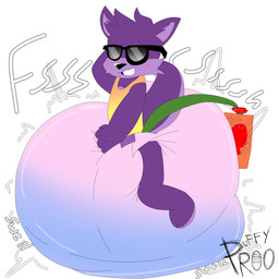 anthro big_diaper clothed clothing diaper diaper_inflation hose hose_inflation huge_diaper hyper_diaper inflation male solo vapor wearing_diaper puffiroo mammal mustelid otter 1:1 absurd_res hi_res