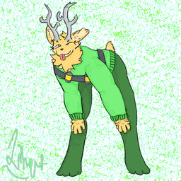 anthro antlers clothing green_clothing green_sweater green_topwear horn male male_anthro solo sweater topwear tinquf roblox tdtntor sargeant_(tdtntor) deer mammal robloxian 1:1 2025 digital_media_(artwork) signature