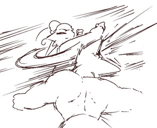 anthro duo female fight glare hitting male slap rime_the_vixen quentelia monster monochrome sketch