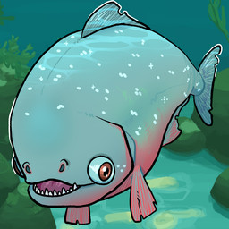 ambiguous_gender countershade_torso countershading dorsal_fin feral fin sharp_teeth solo tail tail_fin teeth underwater water flamingpickle characiform fish marine piranha_(fish) serrasalmid 1:1