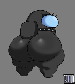 alternative_fashion backpack big_butt bottom_heavy butt choker female goth grey_background huge_butt hyper hyper_butt jewelry logo looking_at_viewer looking_back looking_back_at_viewer makeup mascara necklace rear_view shortstack shortstack_female simple_background solo spiked_choker standing thick_thighs yanafterdark among_us among_us_(cartoon) innersloth black_(among_us) crewmate_(among_us) humanoid 2026 artist_logo digital_media_(artwork) full-length_portrait hi_res portrait