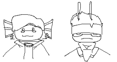 accessory anthro bangs clothing duo eyewear glasses headband hoodie male military_clothing otacod_(fishgoggles) otto_(automatic) rectangular_glasses round_glasses solid_moth_(automatic) topwear wearing_glasses automatic konami metal_gear tim_(fishgoggles) arthropod fish insect lepidopteran marine moth digital_media_(artwork) microsoft_paint_(artwork)