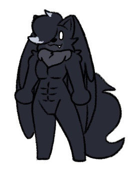 anthro black_body black_eyes black_fur black_hair fangs feathers fur grey_body grey_fur hair male mane muscular pupils simple_background smile solo tail teeth white_hair white_pupils wings nsfwshadowguy lucas_(lucas_fenix) avian bird canid canine canis corvid corvus_(genus) crow hybrid mammal oscine passerine wolf digital_media_(artwork) low_res