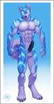 abs animal_genitalia anthro athletic balls belly biceps biped black_nose black_penis blue_body blue_eyes blue_fur chest_tuft claws digitigrade erection fist front_view fur genitals glowing glowing_eyes gradient_background humanoid_genitalia humanoid_penis looking_at_viewer male markings muscular muscular_anthro nipples nude pecs penis sheath simple_background solo standing stripes toe_claws tuft vein white_belly white_body white_fur feralise tundra_(blutaiga) alaskan_malamute canid canine canis domestic_dog mammal nordic_sled_dog spitz 2014 cool_colors hi_res