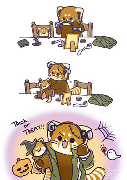 biped black_eyes black_nose brown_body chair chibi clothing costume dot_eyes feral furniture halloween_costume hat headgear headwear holidays kemono plushie simple_eyes solo shi_nominmin halloween ailurid mammal red_panda 2023 hi_res