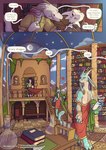 backpack book bracelet clothed clothing detailed_background dialogue ear_piercing eyewear female glasses group inside jewelry laboratory long_ears magic magic_user partially_clothed piercing plant ring ring_piercing text transformation trio undressing the_gentle_giant a_taste_of_sorcery dungeons_and_dragons hasbro mythology wizards_of_the_coast eri_dalin lapal siffo dragon dragonborn_(dnd) kobold mythological_creature mythological_scalie scalie absurd_res comic english_text hi_res url