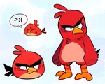 2_toes >:( anthro beak biped black_eyebrows eyebrows feathers feet male orange_beak red_body red_feathers simple_background solo speech_bubble standing toes white_background pancake_alezs angry_birds rovio_entertainment sega red_(angry_birds) avian bird 2024 5:4 full-length_portrait hi_res portrait