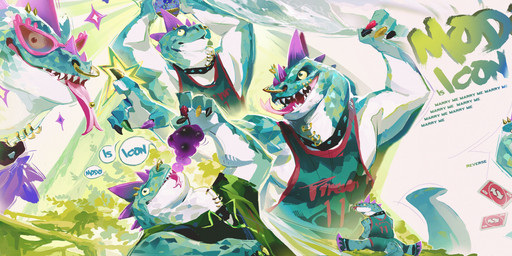 anthro basketball_uniform bodily_fluids bottomwear clothed clothing collar dialogue eyewear faberge_egg facial_piercing food footwear fruit grape green_body green_bottomwear green_clothing green_scales green_shirt green_shorts green_topwear head_spikes holding_object jacket legband male mouth_piercing multicolored_claws multiple_poses muscular muscular_anthro muscular_male neck_piercing nose_piercing piercing pink_eyewear pink_sunglasses plant pose purple_clothing purple_jacket purple_spikes purple_topwear saliva scales shirt shoes shorts sitting solo sparkles sparkling_eyes spikes spikes_(anatomy) sportswear studded_collar studs sunglasses tail text tongue tongue_out tongue_piercing topwear uniform uno_card yellow_sclera xvimonster goat_(movie) sony_corporation sony_pictures uno modo_olachenko komodo_dragon lizard monitor_lizard reptile scalie 2026 absurd_res digital_drawing_(artwork) digital_media_(artwork) english_text hi_res