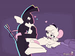 anal anal_penetration anthro arm_tuft audible_ejaculation balls biped black_body black_fur blush blush_lines bodily_fluids bouncing_balls butt cheek_tuft chest_tuft cum cum_in_ass cum_inside duo elbow_tuft erection eye_contact eyes_closed facial_tuft femboy femboy/femboy forked_tail fur genital_fluids genitals grabbing_sheets happy happy_sex heart_symbol hearts_around_head humanoid_genitalia humanoid_penis looking_at_another looking_at_partner male male/male male_penetrated male_penetrating moan nude open_mouth open_smile orgasm penetration penile penile_penetration penis penis_in_ass sex smile tail tail_around_chest tail_around_partner tail_wrapped_around tuft unusual_anatomy unusual_tail third-party_edit whygena cay_(toxoglossa) reggie_(whygena) mammal murid murine rat rodent 4:3 animated long_playtime sound voice_acted webm