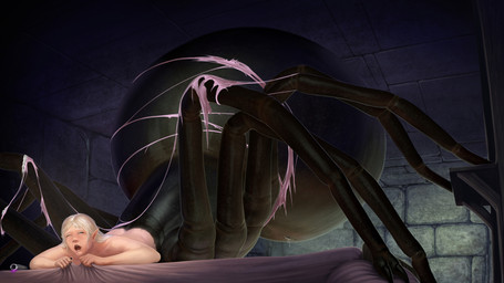 female hair inside multi_leg multi_limb solo transformation white_hair meanybeany dungeons_and_dragons hasbro wizards_of_the_coast arachnid arthropod drider 16:9 2021 hi_res widescreen