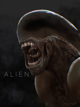 ambiguous_gender anthro black_background black_body bodily_fluids dripping eyeless fangs glistening glistening_body inner_mouth not_furry open_mouth saliva saliva_drip saliva_string scary simple_background solo teeth text hylran alien_(franchise) alien xenomorph 2023 3:4 artist_name bust_portrait digital_drawing_(artwork) digital_media_(artwork) english_text hi_res portrait