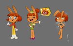 3_toes anthro barefoot bodily_fluids clothed clothing feet female flight_attendant hair hooves paws red_hair scar solo spacesuit sweat toes kyu-bum_lee captain_emily lagomorph leporid mammal rabbit 2020