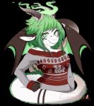 clothing female holidays hyjin solo sweater topwear ugly_christmas_sweater zingiber christmas mythology vilosa aromagon dragon mythological_creature mythological_scalie scalie