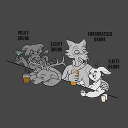 alcohol anthro antlers beverage blush clothed clothing drunk emanata female grey_background group horn humor male motion_lines open_mouth open_smile pouting simple_background sleeping smile sound_effects substance_intoxication text vowelless vowelless_sound_effect zzz bestteamaker beastars haru_(beastars) juno_(beastars) legoshi_(beastars) louis_(beastars) canid canine canis cervine deer domestic_rabbit dwarf_rabbit lagomorph leporid mammal netherland_dwarf_rabbit oryctolagus rabbit red_deer wolf 1:1 2020 black_and_white english_text greyscale hi_res monochrome