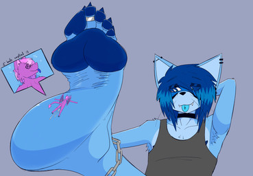 5_toes anklet anthro back_wings blep blue_hair blue_pawpads bodily_fluids choker clothing cum cumshot duo ear_piercing ear_ring ejaculation extreme_size_difference facial_markings fangs feet foot_fetish foot_focus fur genital_fluids hair head_markings humanoid_feet industrial_piercing jewelry male markings mask_(marking) membrane_(anatomy) membranous_wings micro narrowed_eyes necklace night orgasm pawpads paws piercing pink_body pink_fur pink_hair plantigrade purple_membrane ring_piercing shirt simple_background size_difference smile stuck_to_foot swirling_eyes tail tail_tuft tank_top teeth toes tongue tongue_out tongue_piercing topwear tuft wings wrinkled_feet wrinkles aimpunch mythology azura_(aimpunch) dragon furred_dragon furred_scalie mammal mythological_creature mythological_scalie procyonid raccoon scalie hi_res