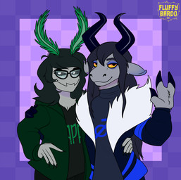 anthro clothing duo bardo_en_krisis homestuck ms_paint_adventures arthropod bovid bovine cattle insect lepidopteran mammal moth troll_(mythology) absurd_res clip_studio_paint_(artwork) digital_media_(artwork) hi_res