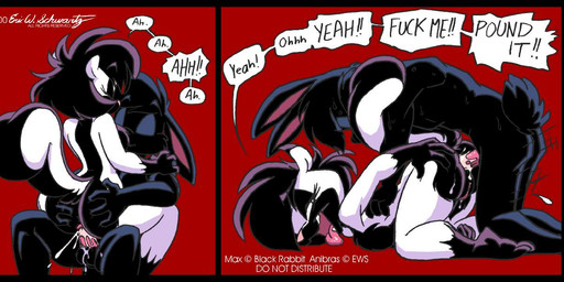 all_fours anal anal_penetration anthro anus big_breasts breasts butt butt_grab doggystyle duo erection eyes_closed female female_penetrated from_behind_position from_front_position genitals hand_on_butt holding_butt interspecies male male/female male_penetrating male_penetrating_female mastery_position multiple_positions naturally_censored nude on_lap on_top open_mouth penetration penile penile_penetration penis penis_in_ass penis_in_vagina pounding_ass profanity raised_tail rear_view sex sitting sitting_on_lap spread_anus spread_butt spreading straddling tail text thrusting vaginal vaginal_penetration vulva eric_schwartz anibras anirbas max_blackrabbit_(character) lagomorph leporid mammal mephitid rabbit skunk 2000 english_text