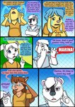 2020 anthro biped bodily_fluids clothing collaboration comic crying detailed_background dialogue english_text eyes_closed eyewear female fur glasses group hair hi_res kammypup_(artist) open_mouth runt_(artist) shirt sobbing speech_bubble standing tears text topwear