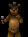 4_fingers anthro bow_(feature) bow_tie clothing electronics fingers front_view hat headgear headwear holding_microphone holding_object looking_at_viewer machine male microphone nude on_model open_mouth open_smile simple_background smile solo teeth top_hat transparent_background queenkami five_nights_at_freddy's scottgames freddy_(fnaf) animatronic bear mammal robot 2014 alpha_channel portrait three-quarter_portrait