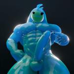 abs balls big_penis black_eyes erection foreskin genitals glistening humanoid_genitalia humanoid_penis male muscular muscular_humanoid muscular_male no_sclera not_furry pecs penis slime smile solo ajtr_95 epic_games fortnite rippley_(fortnite) goo_creature humanoid 1:1 3d_(artwork) digital_media_(artwork) hi_res