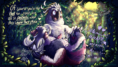 anal anal_orgasm anthro beak blue_body blue_eyes blue_feathers bodily_fluids brown_eyes bystander canon_x_oc caught_in_the_act caught_while_cumming cheek_tuft claws cum cum_drip cum_on_belly cum_on_body cum_on_penis cum_on_self cumshot_on_chest dappled_light degradation dialogue dirty_talk dripping duo ejaculation facial_tuft feather_hands feathered_wings feathers feet from_front_position genital_fluids genitals grey_beak hands-free head_feathers holding_legs_up light light_beam looking_at_another lying male male/male missionary_position multicolored_body multicolored_feathers obscured_penetration offscreen_character on_back onomatopoeia orgasm orgasm_face outside_sex penis plant sex shrub sound_effects sunbeam sunlight tail tail_feathers talons tapering_penis text toe_claws toes tuft voyeur white_body white_feathers wings undergreysnest blue_sky_studios rio_(series) nigel_(rio) avian bird cockatoo columbid parrot pigeon colored dated hi_res lighting shaded signature watermark