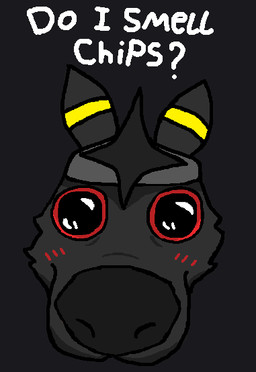 anthro blush blush_lines chibi crown female glistening glistening_eyes headgear silly silly_face solo text xerg-7 nintendo pokemon kata_(xerg-7) eeveelution generation_2_pokemon pokemon_(species) umbreon headshot_portrait portrait