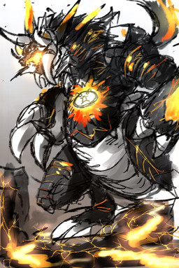 3_fingers :3 angry armor biped black_body breastplate claws debris feral fingers fire horn lava male multi_horn no_pupils open_mouth pose scales sharp_teeth simple_background solo teeth toe_claws white_body ebora mythology ponos_corp. the_battle_cats dioramos dragon felid hybrid mammal mythological_creature mythological_scalie scalie 2025 colored detailed digital_drawing_(artwork) digital_media_(artwork) guide_lines hi_res