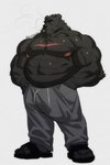 5_toes abs anthro barazoku belly big_muscles black_body black_fur black_nose blue_eyes bottomwear cigarette clothed clothing drawstring exposed_feet eyebrows feet flip_flops footwear fur grey_bottomwear grey_clothing grey_pants hand_in_pocket looking_at_viewer male musclegut muscular muscular_anthro muscular_male navel nipples pants pecs pockets red_nipples sandals shoes simple_background slides_(footwear) smoking solo standing sweatpants thick_eyebrows toes topless vein veiny_muscles white_background nunudodo bear black_bear mammal ursine 2021 hi_res