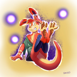 3_toes after_transformation anthro clothing feet male nervous pawpads solo teeth toes stickmanwww jak_and_daxter naughty_dog sony_corporation sony_interactive_entertainment mammal mustelid ottsel 1:1 hi_res