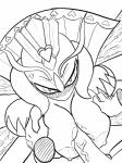 angry antennae_(anatomy) anthro big_breasts blush breast_play breasts duo erection female genitals male non-mammal_breasts penis sex solo_focus titfuck totalgary kirby_(series) nintendo queen_sectonia arthropod bee hymenopteran insect absurd_res hi_res line_art monochrome