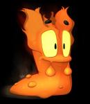 ambiguous_gender feral fire lava simple_background smile solo toony transparent_background elpatrixf nintendo pokemon team17 worms_(series) elemental_creature generation_2_pokemon lava_creature mineral_fauna pokemon_(species) slugma 2015 alpha_channel crossover