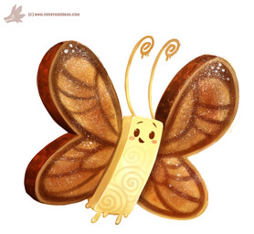 ambiguous_gender antennae_(anatomy) beady_eyes bread brown_eyes butter dairy_products feral food humor pun simple_background solo visual_pun white_background piper_thibodeau arthropod butterfly food_creature insect lepidopteran digital_media_(artwork) digital_painting_(artwork) painting_(artwork)