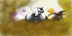 2:1 absurd_res anus big_butt black_body blush bodily_fluids brown_body butt dragon drain_(pixiv) equid equine fart fart_cloud fart_fetish female feral generation_2_pokemon generation_5_pokemon generation_6_pokemon genital_fluids genitals girafarig giraffid goodra group hi_res looking_at_viewer looking_back mammal mythological_creature mythological_scalie mythology nintendo pokemon pokemon_(species) presenting puffy_anus purple_body pussy rear_view scalie simple_background sitting tail tongue trio vaginal_fluids zebstrika